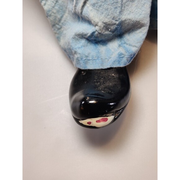 Vintage 80s 16" Porcelain Clown Happiness Hobo Clown-Flaw - Picture 6 of 14